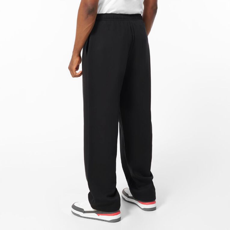 H&H Men's Straight Leg Trackpants, Black, hi-res