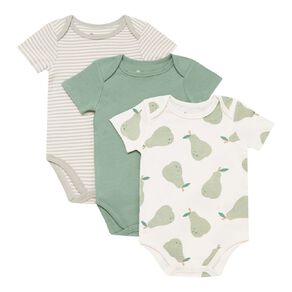 Young Original Babys' Short Sleeve Printed Bodysuit 3 Pack