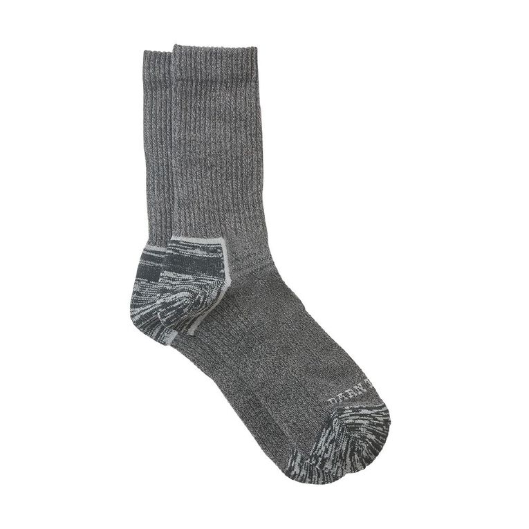 Darn Tough Men's Rib Crew Socks 2 Pack, Grey, hi-res