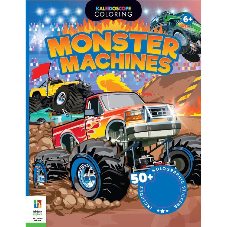 Kaleidoscope Sticker Colouring: Monster Machines, , hi-res