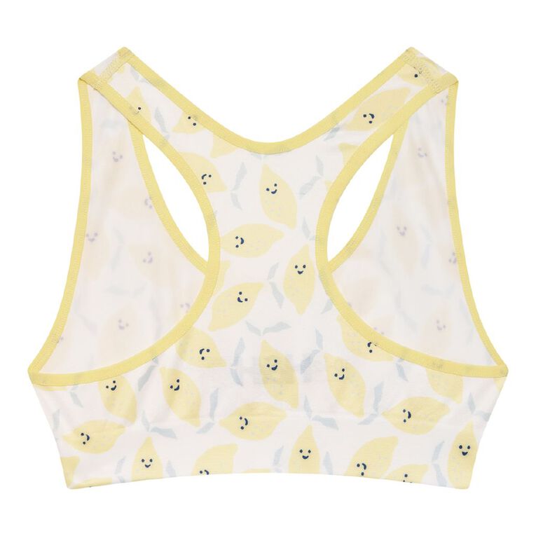 H&H Girls' Seamfree Racer Crop 2 Pack, Yellow Light, hi-res