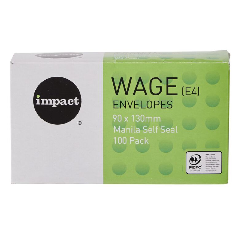 WS Envelope E4 Wage Self Seal 100 Pack, , hi-res