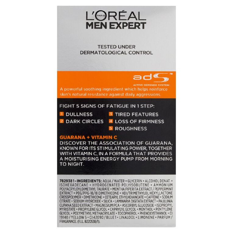 L'Oreal Paris Men's Expert Hydra Energetic Moisturiser 50ml, , hi-res
