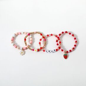 Young Original Kids' Bracelet 4 Piece Set Strawberry