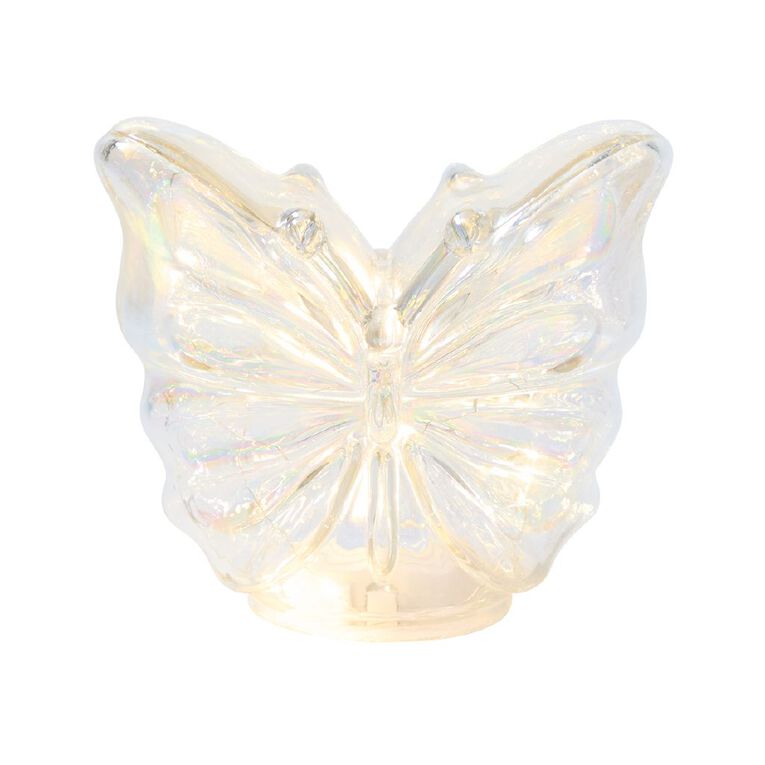 Living & Co LED Glass Decor Butterfly Iridescent, , hi-res