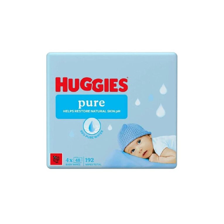 Huggies Pure Baby Wipes 48 Pack, , hi-res