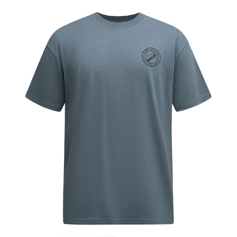 H&H Men's Relaxed Fit Graphic Tee, Blue Mid, hi-res