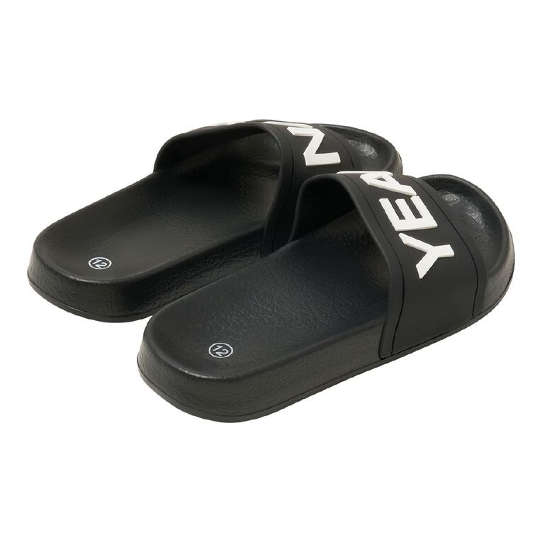 Young Original Senior Kids' Novelty Slides, Black, hi-res
