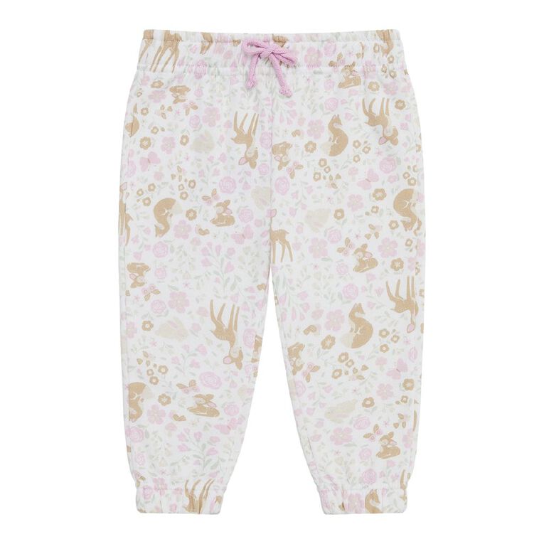 Young Original Toddler Girls' Print Trackpants, White, hi-res