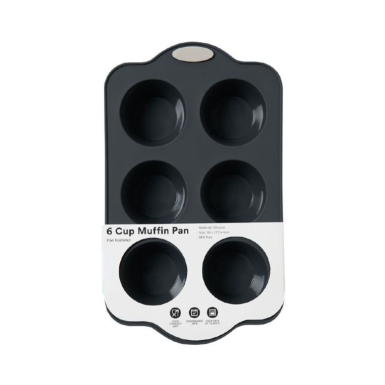 Living & Co Silicone Muffin Pan 6 Cup, , hi-res