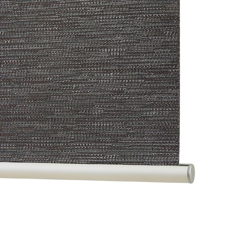 Homeworks Fleet Blockout Roller Blind Charcoal 90cm x 210cm, Charcoal, hi-res