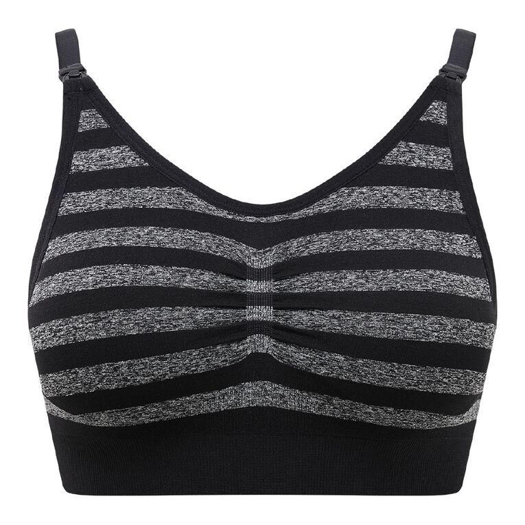 H&H Women's Seamfree Maternity Bra, Black, hi-res