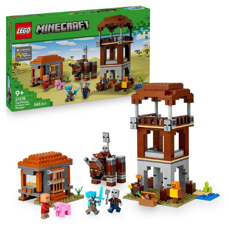 LEGO Minecraft The Pillager Outpost and Ravager 21278, , hi-res