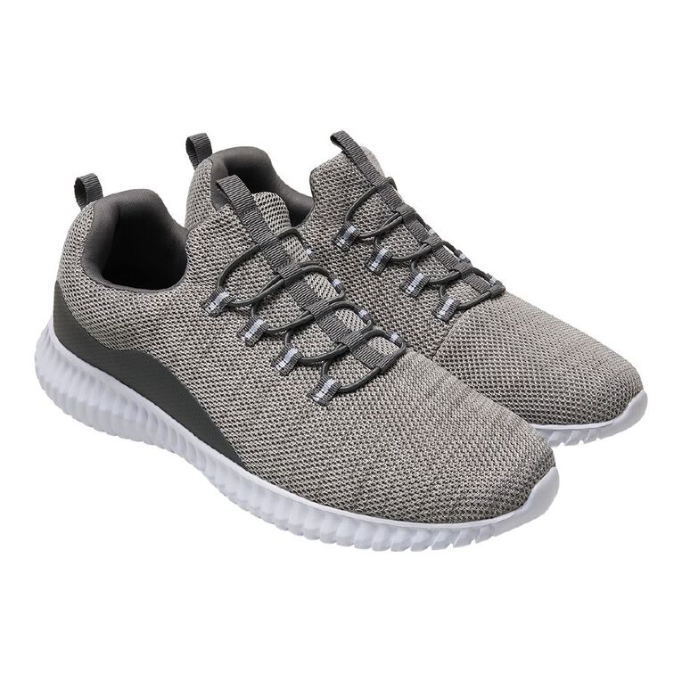 Active Intent Men's Bungee Cord Trainers, Grey, hi-res
