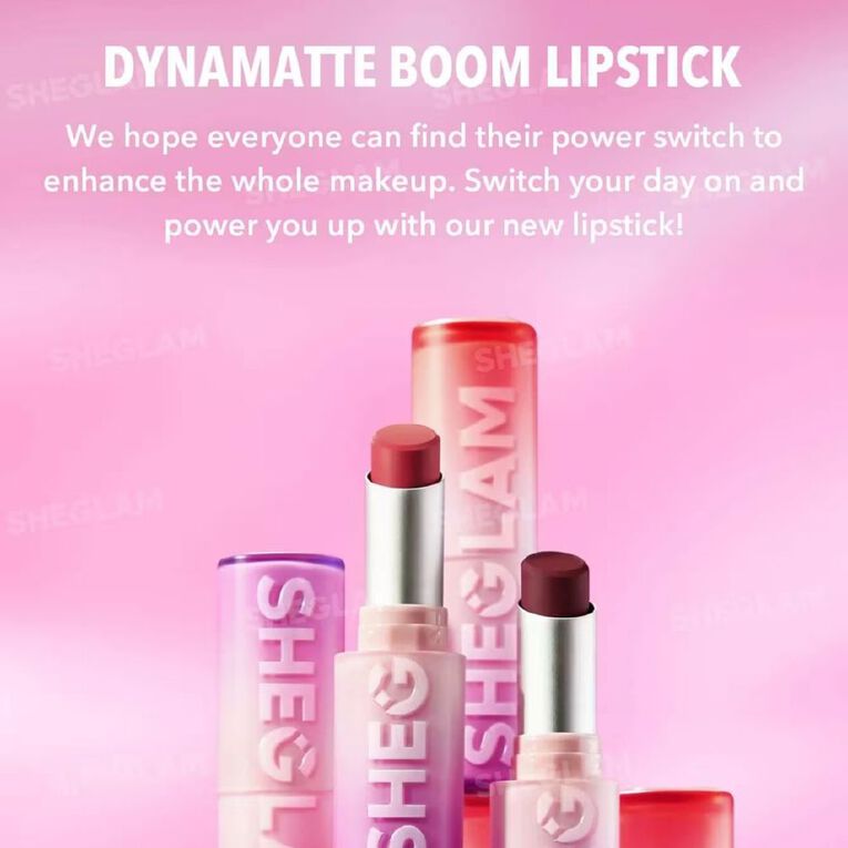 Sheglam Dynamatte Boom Long lasting Matte Lipstick High Key 2.7g, , hi-res