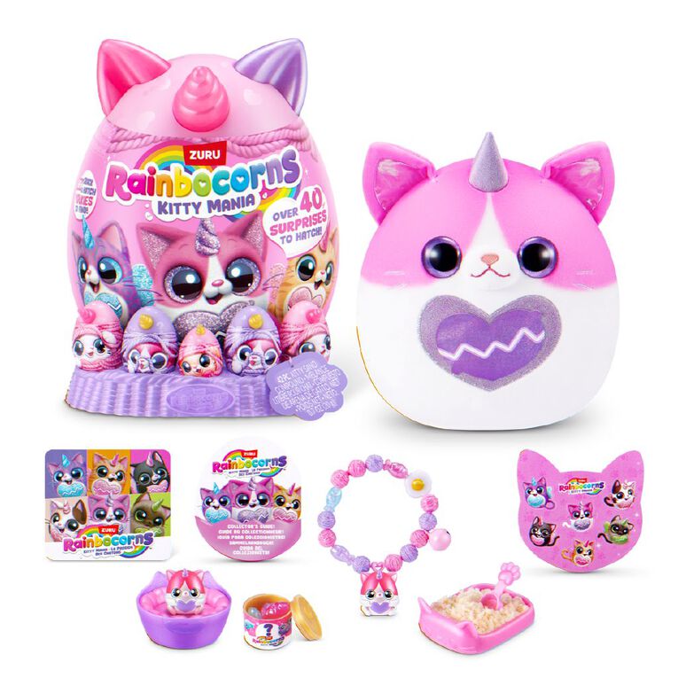 Zuru Rainbocorns Eggzania Kittymania Assorted, , hi-res