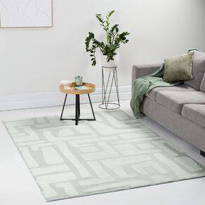 Living & Co Rug Carved Faux Fur Boucle Grey 160cm x 230cm