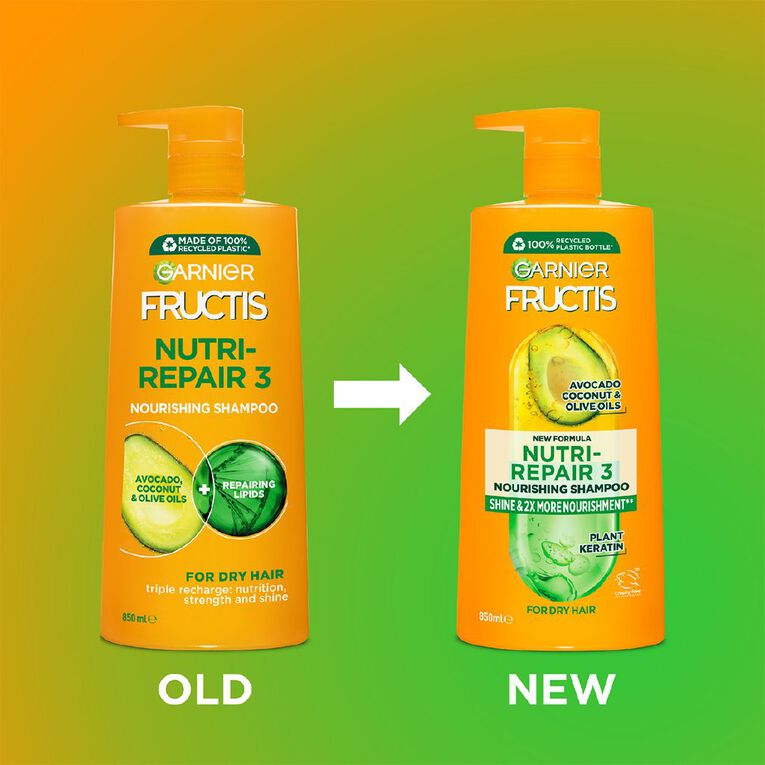 Garnier Nutri-Repair 3 Shampoo 850ml, , hi-res