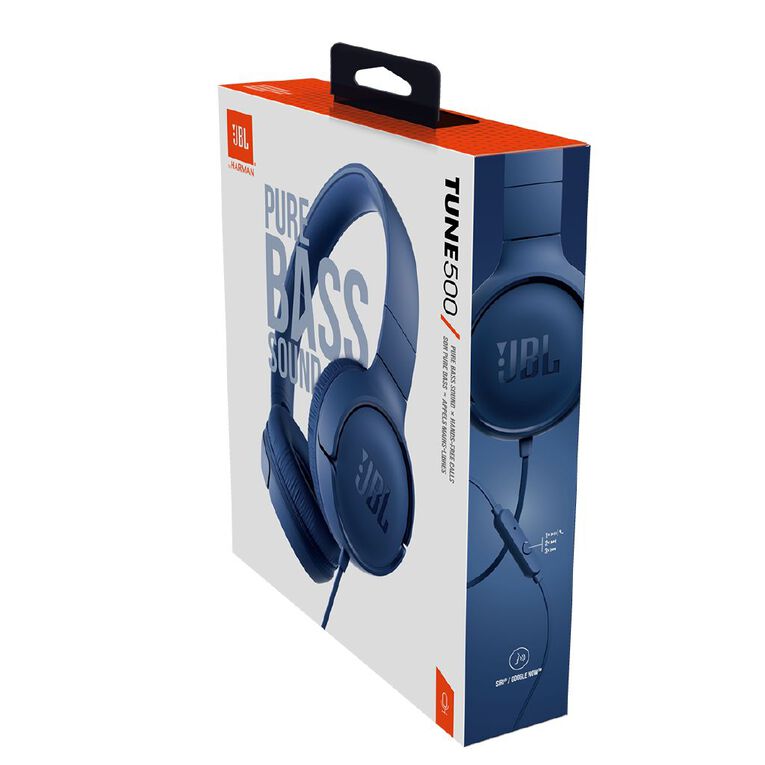 JBL Tune 500 Wired On-ear Headphones Blue Blue Mid, , hi-res