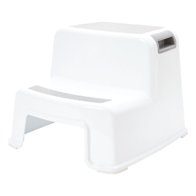 Babywise 2 Level Step Stool Grey/White, , hi-res