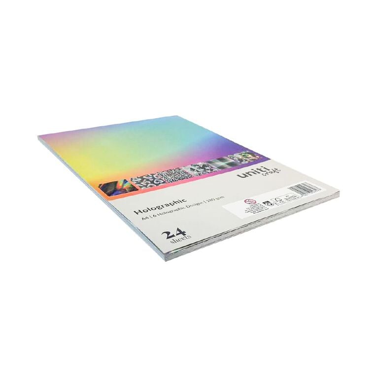 Uniti Holgraphic Card 24 Pack A4, , hi-res