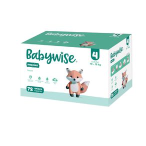babywise nappies jumbo 10- toddler 72 pack