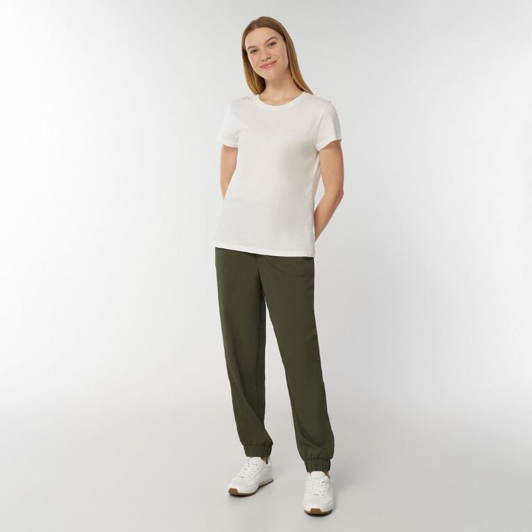 H&H Women's Light Weight Twill Jogger Pants, Green Dark, hi-res