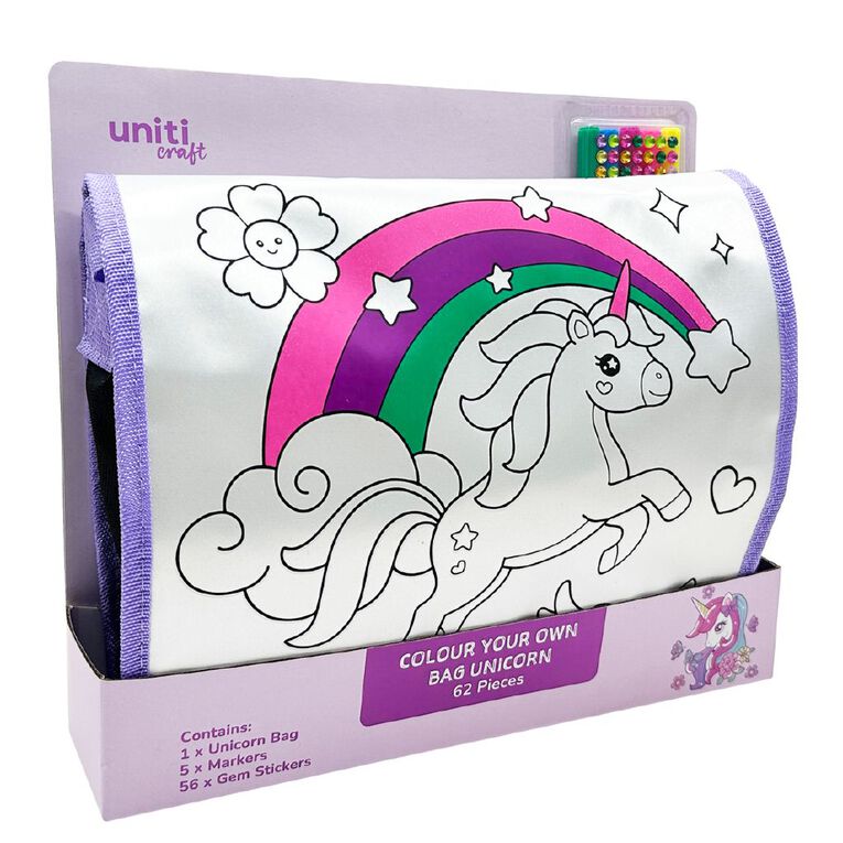 Uniti Craft Kids Color Your Own Bag Unicorn, , hi-res