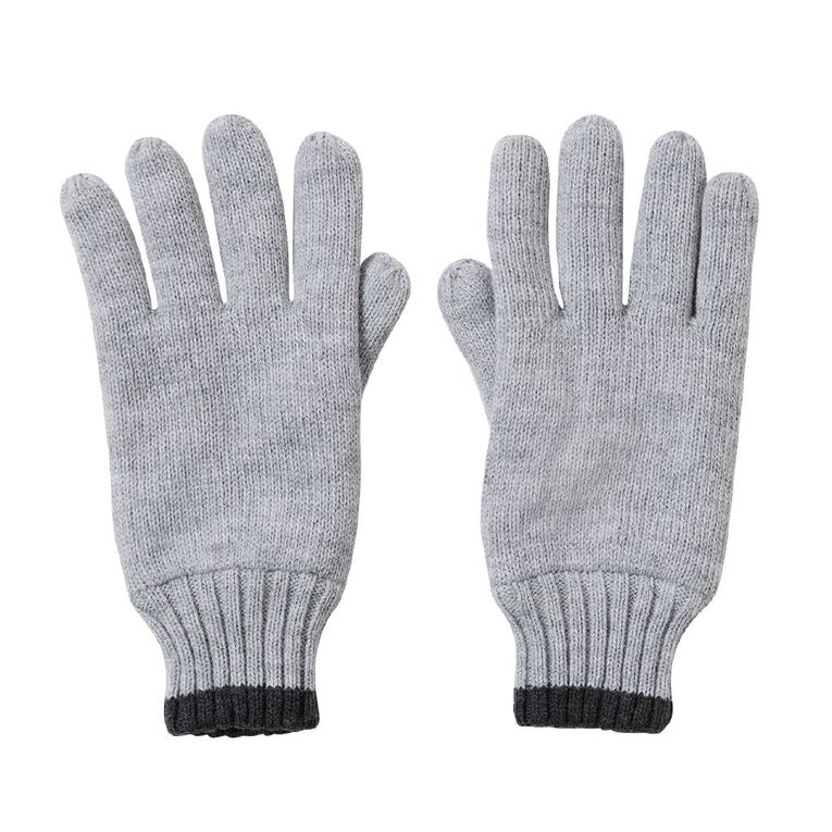 Rivet Men's Half Finger Stripe Gloves, Grey Mid, hi-res