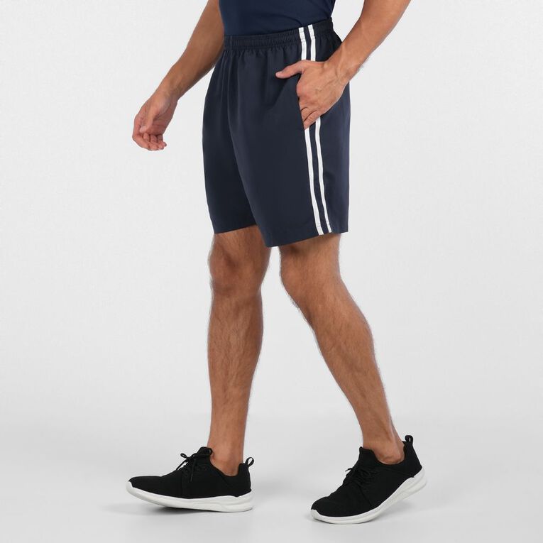 Active Intent Men's Double Stripe Shorts, Blue Dark, hi-res