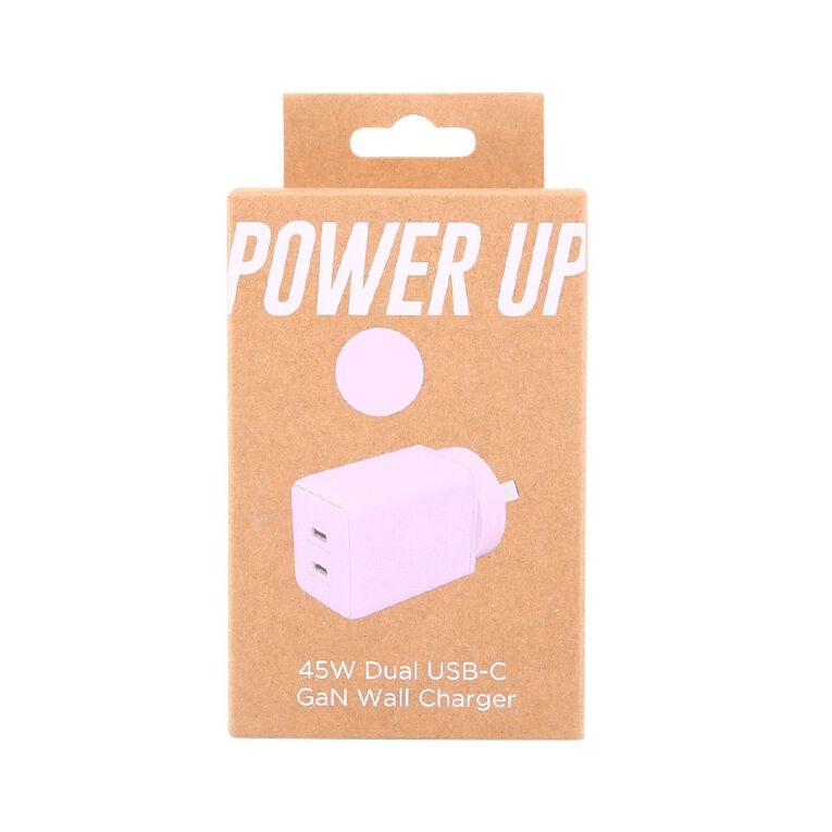 Tech.Inc PD 45W Dual USB-C Fast Charger Lavender, , hi-res