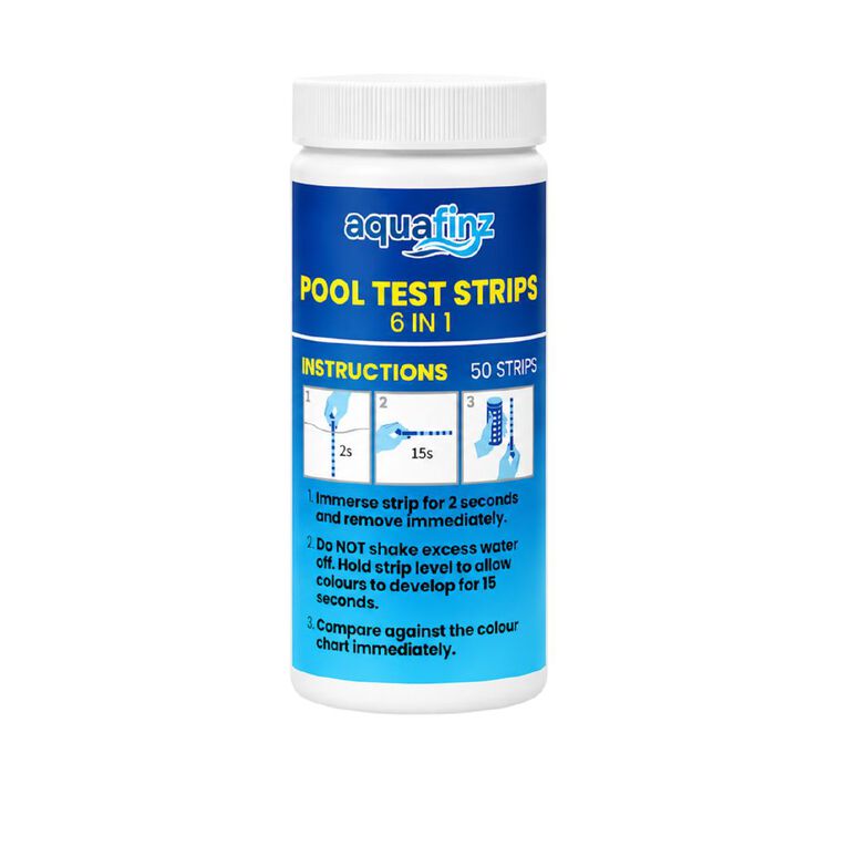 Aquafinz Pool Test Strips 6-in-1, , hi-res