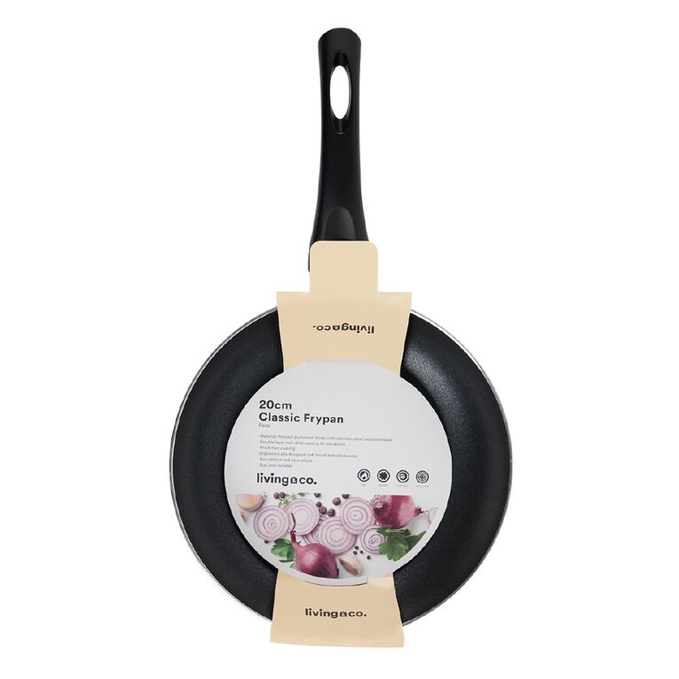 Living & Co Classic Frypan Black 20cm, , hi-res