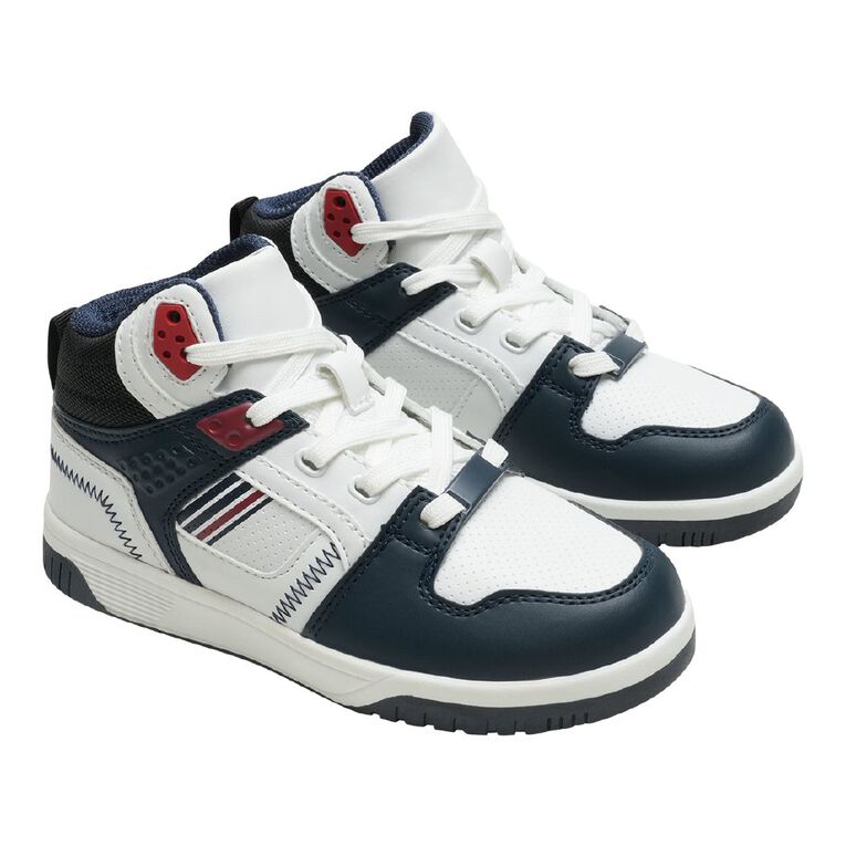 Young Original Senior Kids' Bahamas Sneaker Boots, Navy/White, hi-res