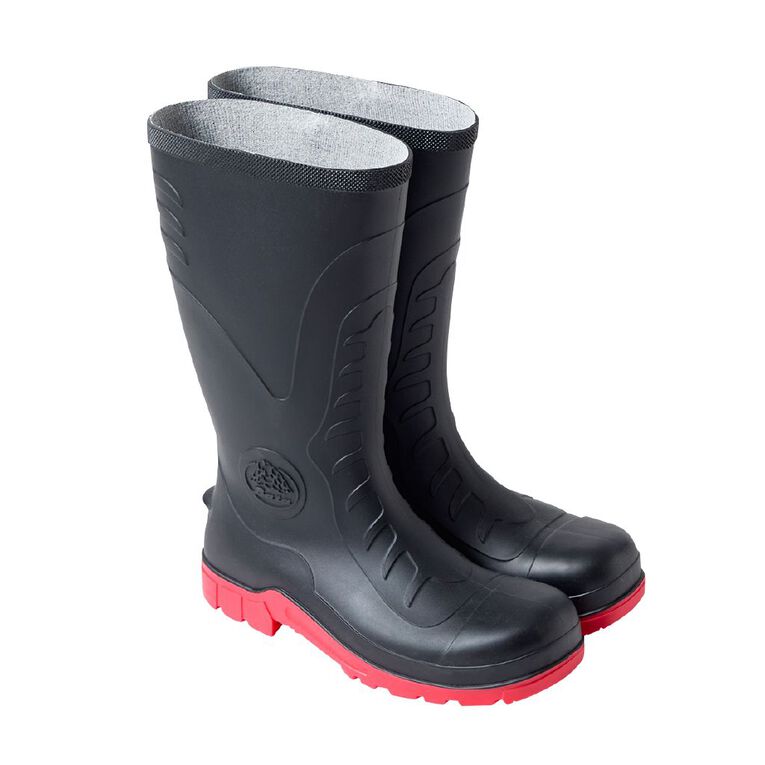 Bata Safety Steel Toe Gumboots, Black/Red, hi-res