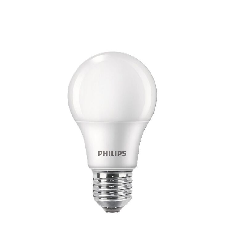 Philips LED E27 Light Bulb 9W Frosted Daylight 2 Pack, , hi-res