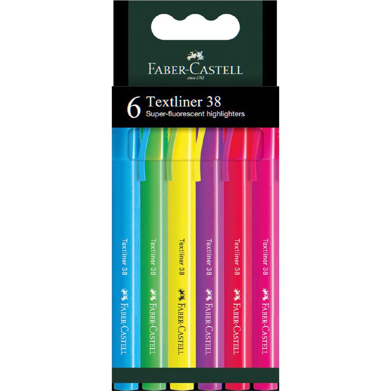Faber-Castell Textliner 38 Slim 6 Pack, , hi-res