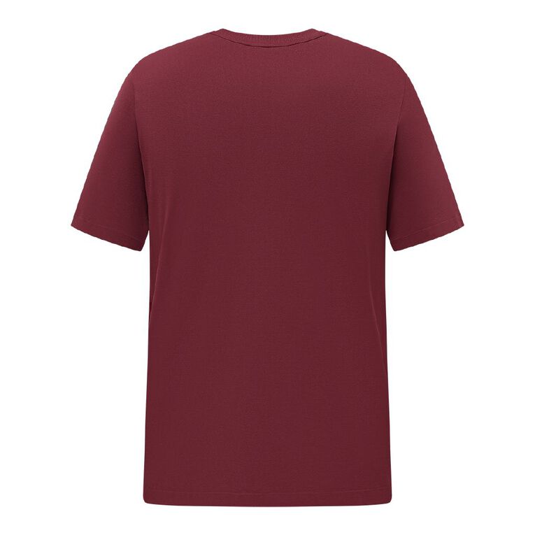 Active Intent Men's Seamless Tee, Red Dark, hi-res