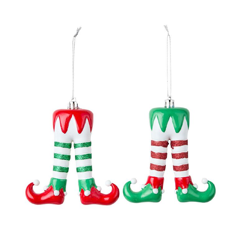 Wonderland Fun Festive Elf Legs Christmas Tree Decorations 11cm 3 Pack, , hi-res