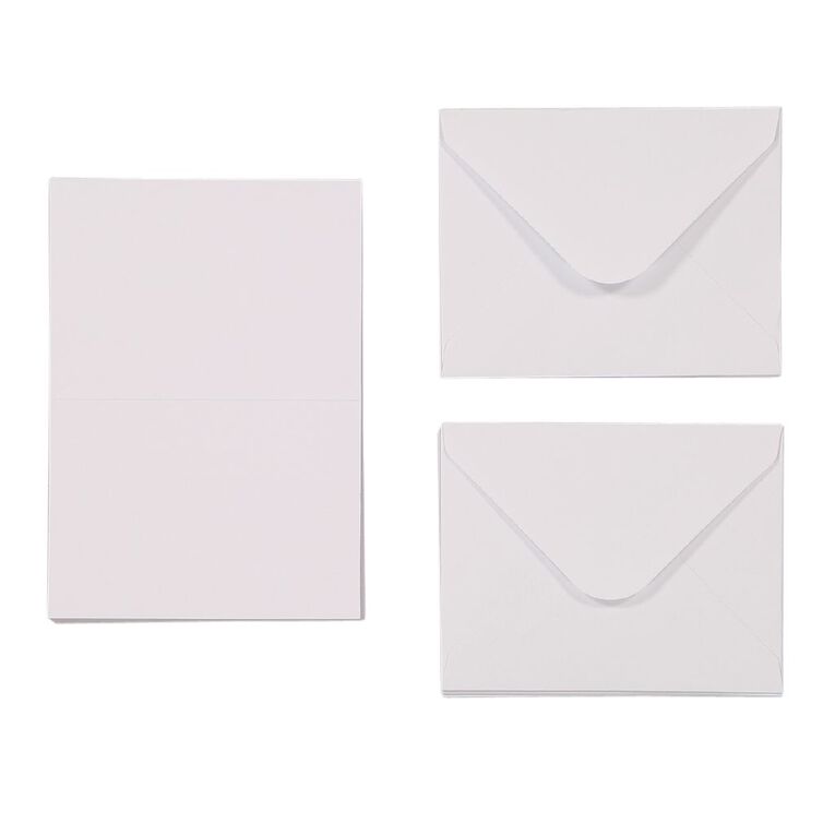 Uniti Mini Cards & Envelopes White 50 Pack White, , hi-res