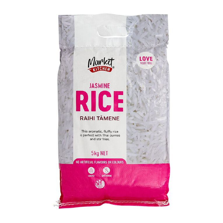 Market Kitchen Jasmine Rice 5kg, , hi-res