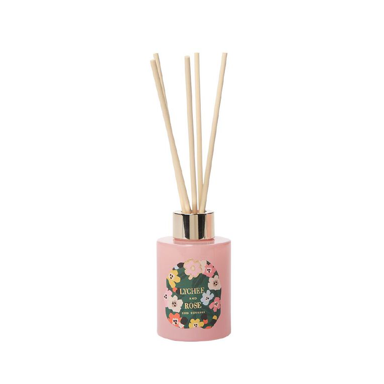Living & Co Petal Reed Diffuser Lychee and Rose, , hi-res