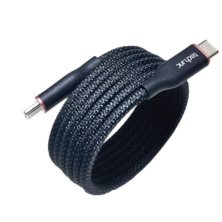 Tech.Inc C To C 1.2m Magnetic Braided Cable Black, , hi-res