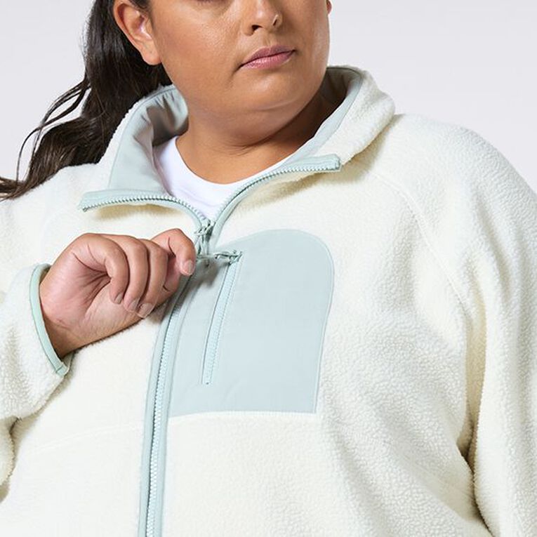 H&H Curve Women's Long Sleeve Polar Fleece, Cream, hi-res