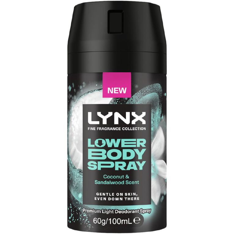 Lynx Lower Body Deo Spray Coconut 8X6 100ml, , hi-res