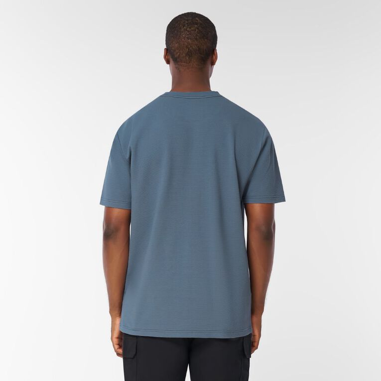 H&H Men's Midweight Pique Tee, Blue Mid, hi-res