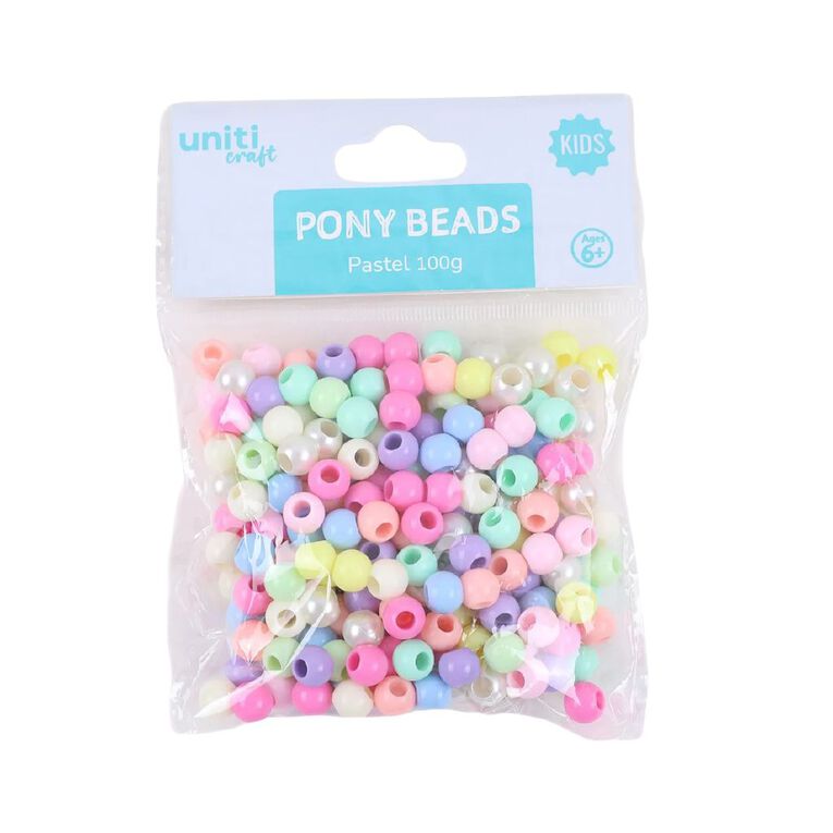 Uniti Pony Beads Pastel 75g, , hi-res