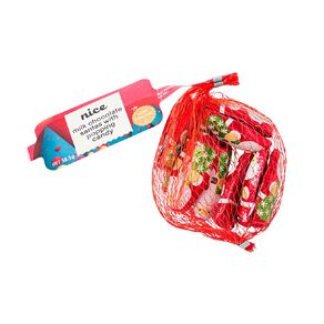 nice milk chocolate santas with popping candy 1 each