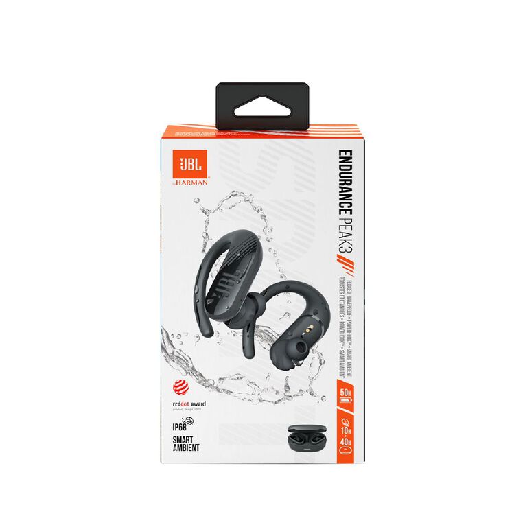 JBL Endurance Peak 3 True Wireless Sports Earbuds Black, , hi-res