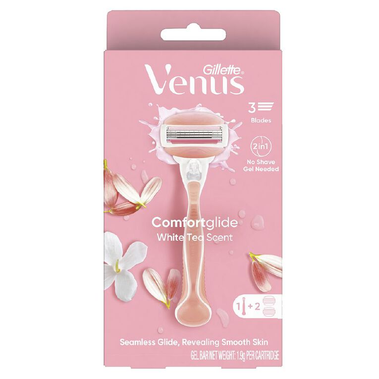 Gillette Venus Comfortglide White Tea Razor 2up, , hi-res